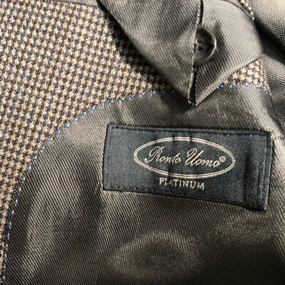Pronto Uomo Platinum Mens Blazer Size 50 Reg 100% Wool - Picture 3 of 16